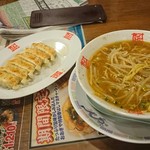 おおぎやラーメン - 醤油ラーメン餃子セット