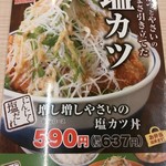 かつや - 増し増しやさいの塩カツ丼【2016.9】