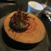 ラ・ボンヌターブル - 椎茸、玉ねぎのコンフィ、柚餅子、胡桃