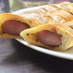 粉とクリーム - 断面に着目する。粒マスタードもイイね！  自宅にて