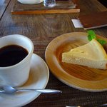 木綿倶楽部 - ケーキセット（チーズケーキ）
