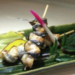 Grilled eel with chestnuts