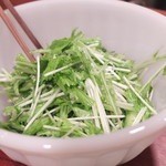 亜細亜割烹 蓮月 - 青唐辛子と胡瓜と香菜のサラダ