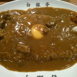 カレー専門店 白銀亭  - 16/9　カレー:750円＋大盛り:150円＋生玉子:50円（=950円）