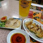 Hakata Kinryuu - ビール・焼餃子・チャーシュー・半熟煮玉子