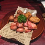 新宿ガーデンファーム - チーズフォンッデュのお肉プレート