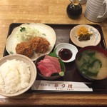 かつ村 - 9/26 特別定食
            　（一口ヒレカツ２個、鮪刺身、ご飯・味噌汁）
            　1,000円（税込み）