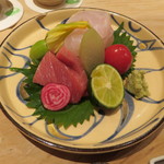 くろぎ - くえ、大間の鮪のお造り