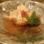 小料理野本 - これが超美味い！松茸の湯葉包み揚げ。