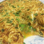 黄鶴 - 中はとろ〜り半熟。ニラ玉子焼き。