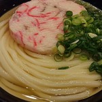 うどん 丸香 - アップ。上にのっているのが「丸天」と呼ばれるもの。