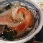 大衆酒場 文太 - お通し、干物の土瓶蒸し