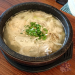 韓国家庭料理　チェゴヤ - 「ハーフ参鶏湯　野菜チヂミセット」　1,380円