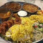 ゼロワンカレー - 201609再訪 南インド定食あいがけ レモンライス