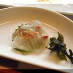 信長亭 - 初皿：鯛のお刺身