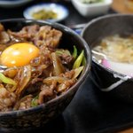 Marui Shokudou - Cセット　すき焼き丼+ミニうどん