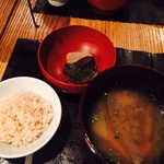 HIGASHIYA GINZA - 玄米と汁ワラサのしそ焼き