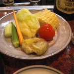 肉料理 荒川 - 温野菜。