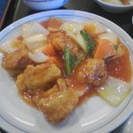 四川飯店 - 酢豚定食の酢豚