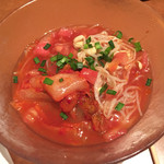 とりあえず吾平 - トマトスープの韓国冷麺580円