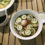 恵比寿 箸庵 - 酢橘の冷やかけおろし