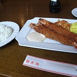 放心亭 吉池本店 - 特大海老フライセット