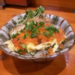 隠れ家Dinning　味杜 - 海鮮ミニ丼　店主から筋子がうまくできたとの話