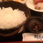 ご飯のアップ。