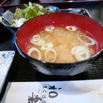 まぐろ亭 和楽 - 2016/8/12  お味噌汁〜〜アサリ入り