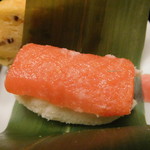 割烹 蒲焼 大沼 - 一口寿司（鮭）