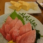 Sushiya Ginzou - 大トロ 刺し身 & 玉子焼きおつまみ