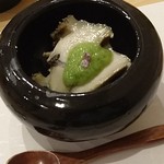 あま木 - 2016年9月 蒸し鮑と鮑の肝のリゾット