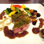 レストラン 鎌倉 - 4】メイン：国産ポーク肩ロースのハーブパン粉焼き オニオンビネガーソース(ランチコース)