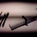 Gaucher - テーブルセット。（カメラとライトのタイミングよくなかったのか、黒い線が入ってます。すみません）