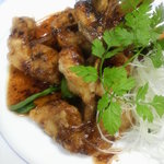 四川家常菜 ひろ - 料理写真:フグの唐揚げ　特製梅ソース　１０５０円