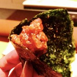 鮓 きずな - H28.9　宮城県気仙沼 なめろう（一番積み海苔巻き）