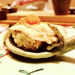 鮓 きずな - H28.9　ワンスプーン寿司（釧路仙鳳趾の蒸し牡蠣）