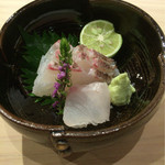 味ひろ - 鯛とあこうのお造り