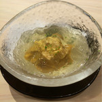 味ひろ - 雲丹、鯛のジュレ掛け
