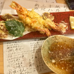 いしもん 西対 - 本日の天ぷら、帆立が美味しかったな〜