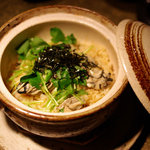Maru - 牡蠣の炊き込み御飯（１２８０円） だいたい３人前くらいでしょうか