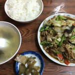 李園 - 肉野菜炒め定食 ¥990