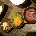 酒肴旬漁　狸穴 - 珍味３種盛り