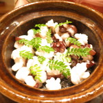 來経 - 水蛸と烏賊墨の土鍋炊き込みご飯