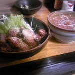 あかねや - 煮込みと砂肝ガーリック炒め