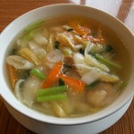 万里樓 - 蝦仁湯麺　えび入りあんかけ汁そば