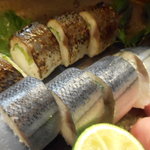 居酒屋たちばな - 炙ったのとハーフ＆ハーフ