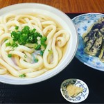 純手打ち讃岐うどん五郎 - あつあつうどん(大)¥500
      天ぷら(なす)¥120