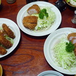 とんかつ燕楽 - 三定食揃い踏み（2010/10再訪）
