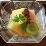 江戸懐石 若福 - デザート（チョコムース + マロンコンポート）